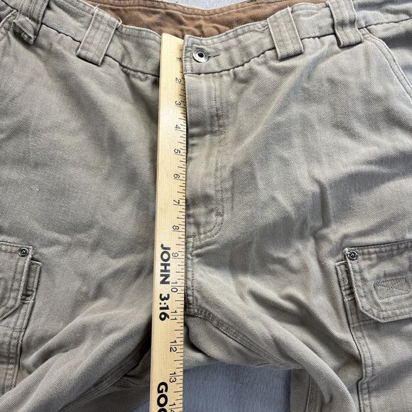 Duluth Trading Co Mens Cargo Work Pants Size 40x28 Carpenter Tan - Picture 8 of 11